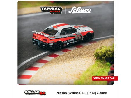 (Preorder) Tarmac Works 1:64 Nissan Skyline GT-R (R34) Z-tune – White Red Black- Collab64 Online Hot Sale